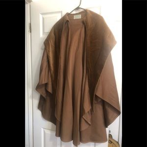 Exquisite Vintage Tan Hooded Cape/Cloak/Coat made in IRELAND by Jimmy Hourihan.